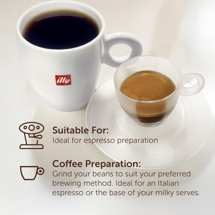 Illy Intenso Roasted Coffee Beans, Dark Roast - 250g