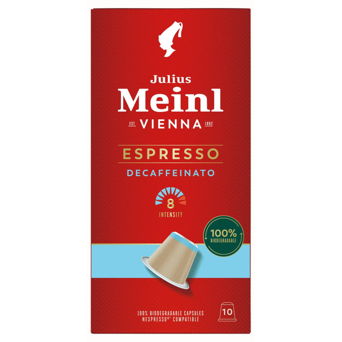 Julius Meinl Espresso Decaffeinato - Compostable Capsules - Nespresso Compatible Capsules