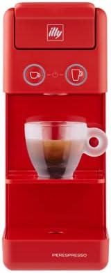 Y3.3 iperEspresso Coffee Machine (Red) + illy Electric Induction Milk Frother (White)