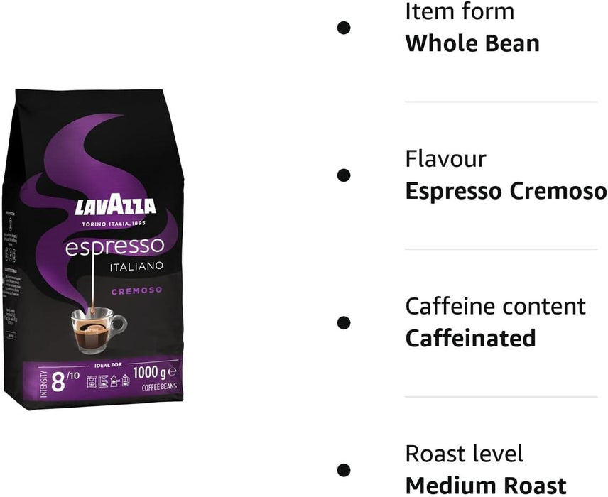 Lavazza Espresso Italiano Cremoso Coffee Beans 1 KG