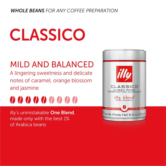 Illy Intenso Roasted Coffee Beans, Dark Roast - 250g