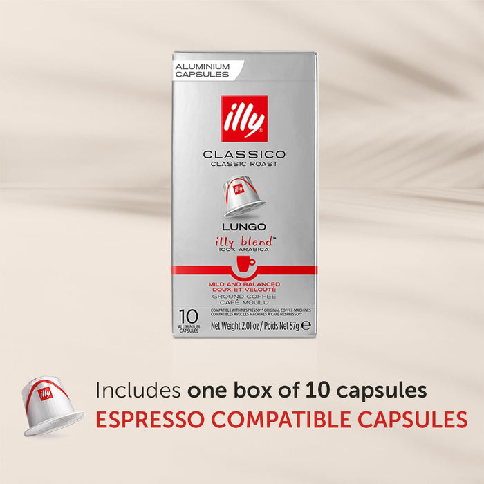 Classico Lungo Roast Coffee - Compatible Capsules (Pack of 4)