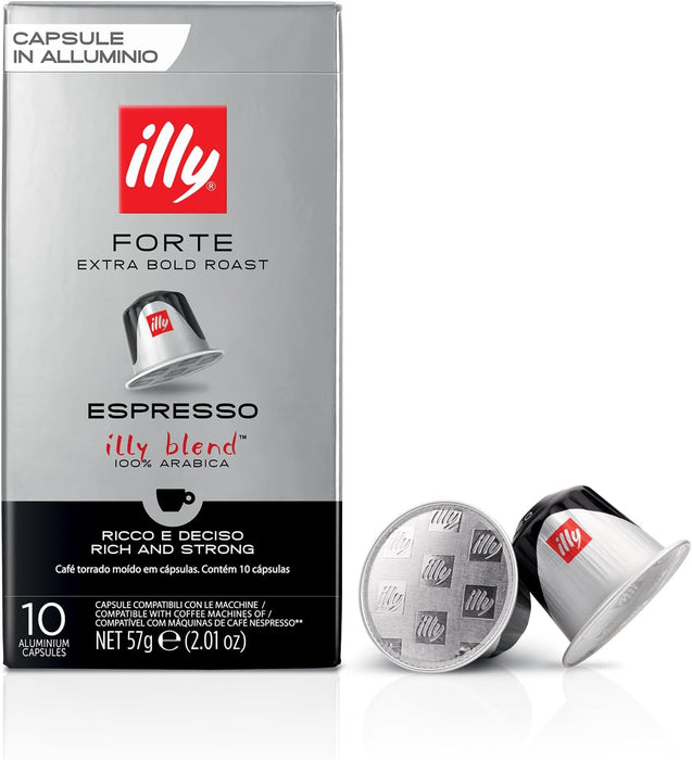 Illy Espresso Forte- Extra Bold Roast - Nespresso Compatible Capsules