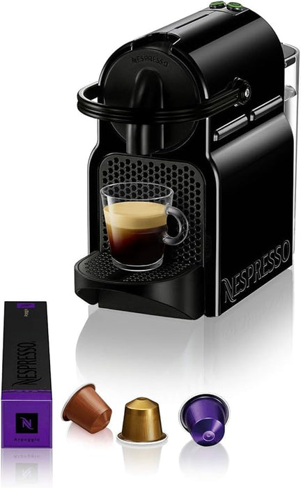 Nespresso Inissia and Aeroccino Bundle Coffee Machine - Automatic Brewing System, Black Finish, UAE Version