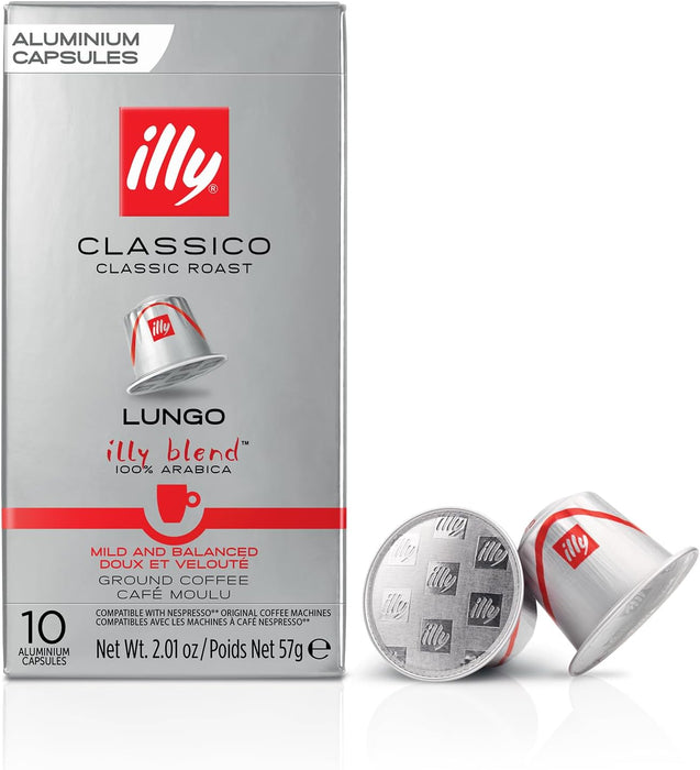 Illy Classico Lungo - Medium Roast - Nespresso Compatible Capsules