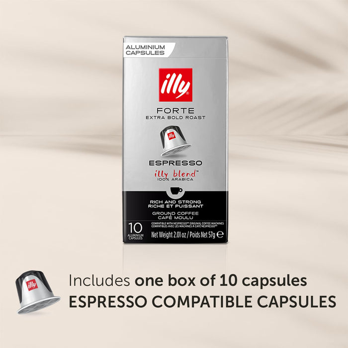 Illy Espresso Forte- Extra Bold Roast - Nespresso Compatible Capsules