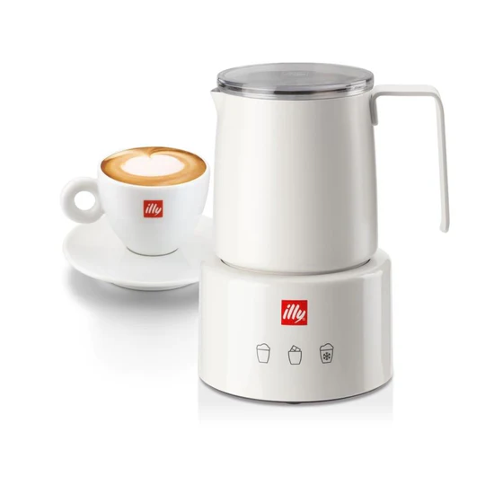 Y3.3 iperEspresso Coffee Machine (Red) + illy Electric Induction Milk Frother (White)