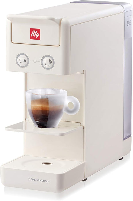 ILLY Y3.3 iperEspresso Coffee Machine (White) + illy Electric Induction Milk Frother (White)