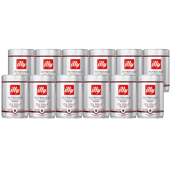 Illy Intenso Roasted Coffee Beans, Dark Roast - 250g