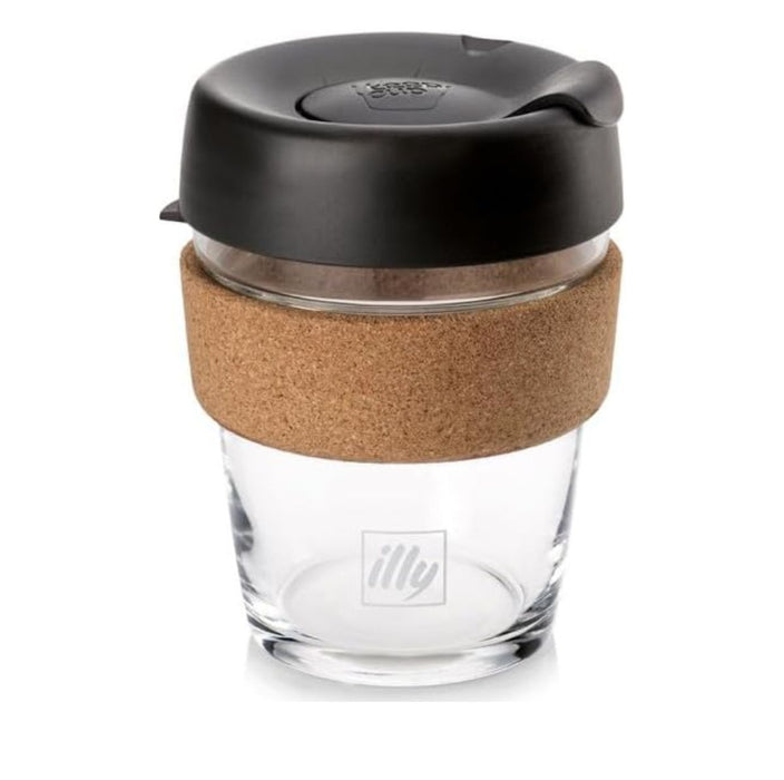 Illy KeepCup Brew Cork Reusable Coffee Cup, Medium, Clear, (Pack of 1)