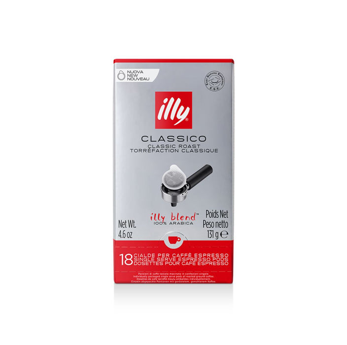 illy E.S.E Classico Coffee Pods Medium Roast 18 Pods Each