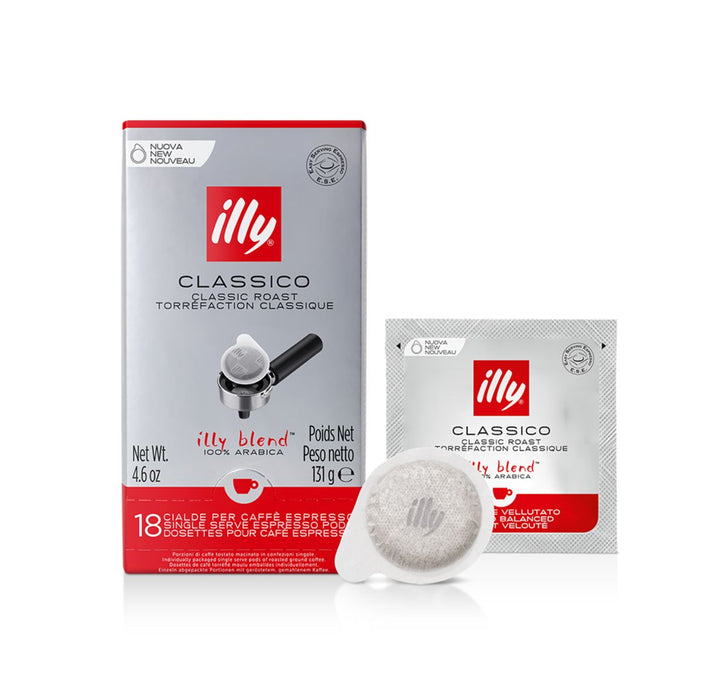 illy E.S.E Classico Coffee Pods Medium Roast 18 Pods Each