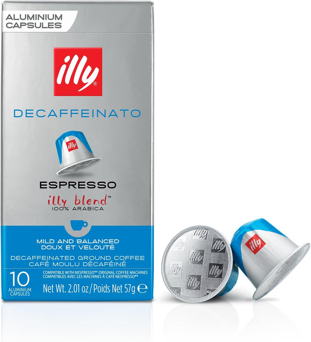 Illy Espresso Decaffeinato- Medium Roast - Nespresso Compatible Capsules