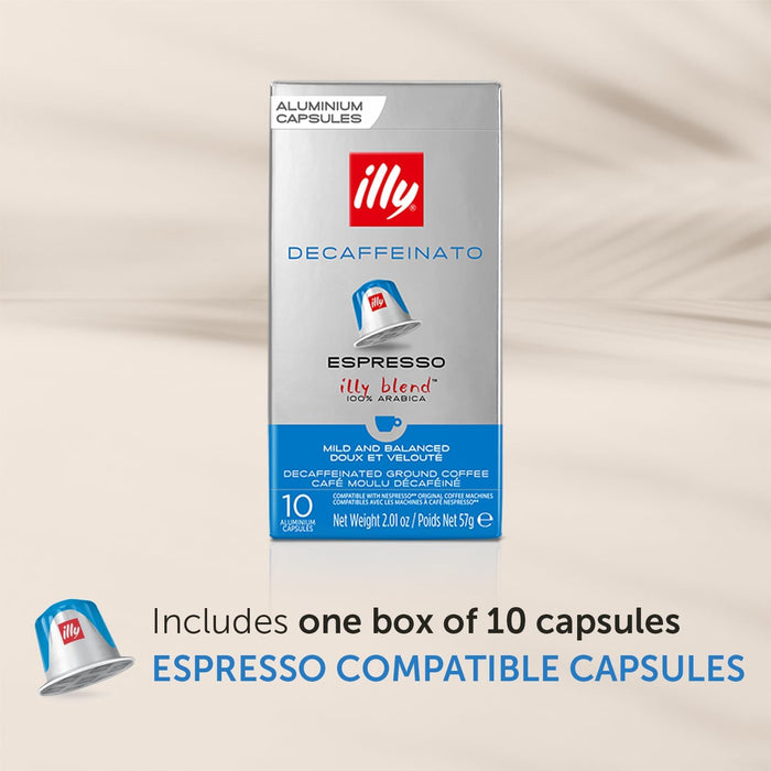 Illy Espresso Decaffeinato- Medium Roast - Nespresso Compatible Capsules